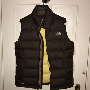 Brown North Face Down Vest